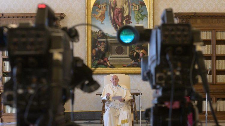 البابا فرنسيس في مقابلته العامة مع المؤمنين   (Vatican Media)